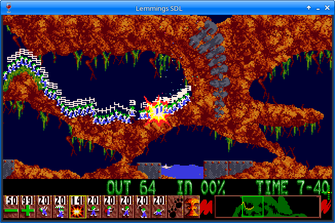 LemmingsSDL gameplay screenshot 3
